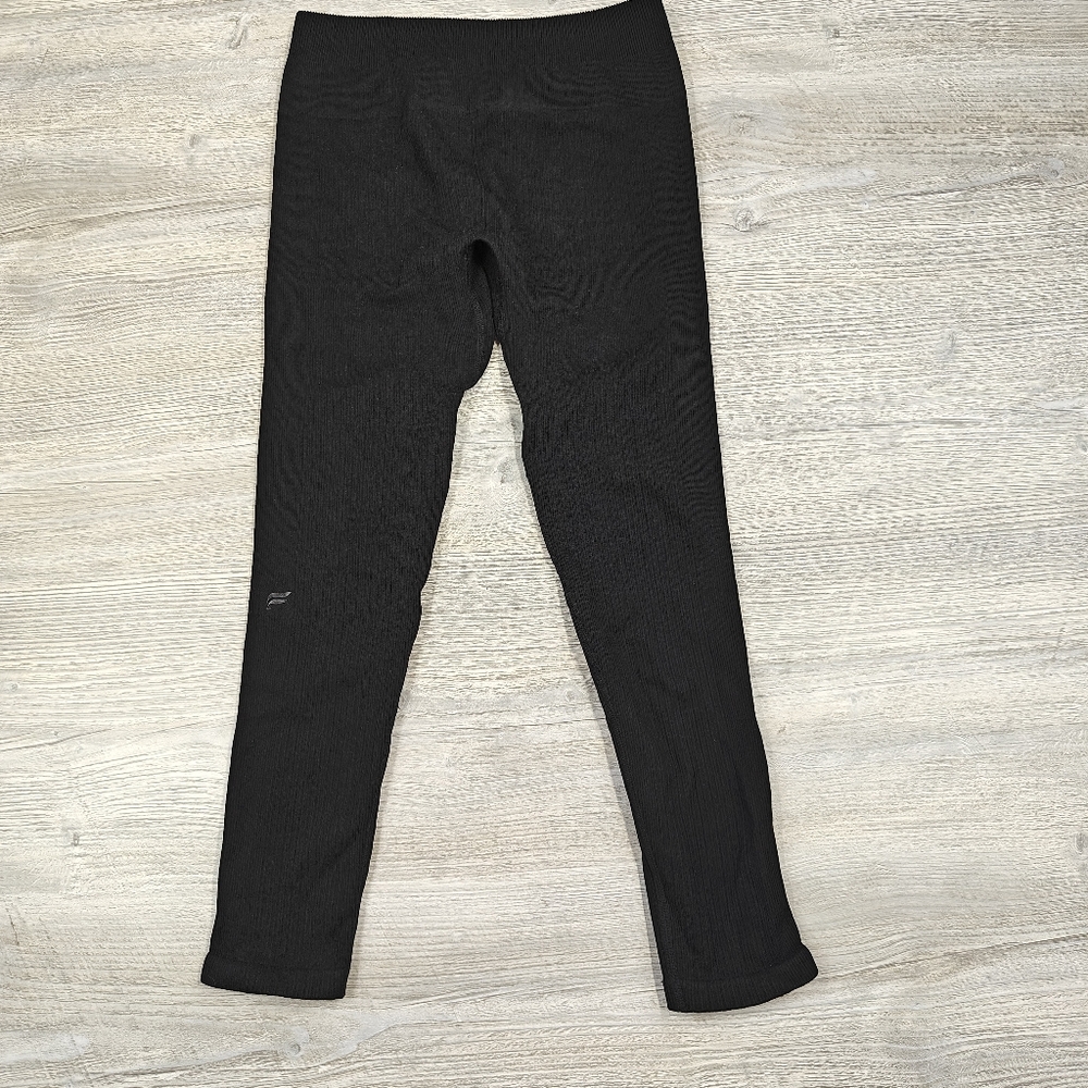 Fabletics Black Seamless Rib High-Waisted Leggings Size Large - Picture 4 of 11